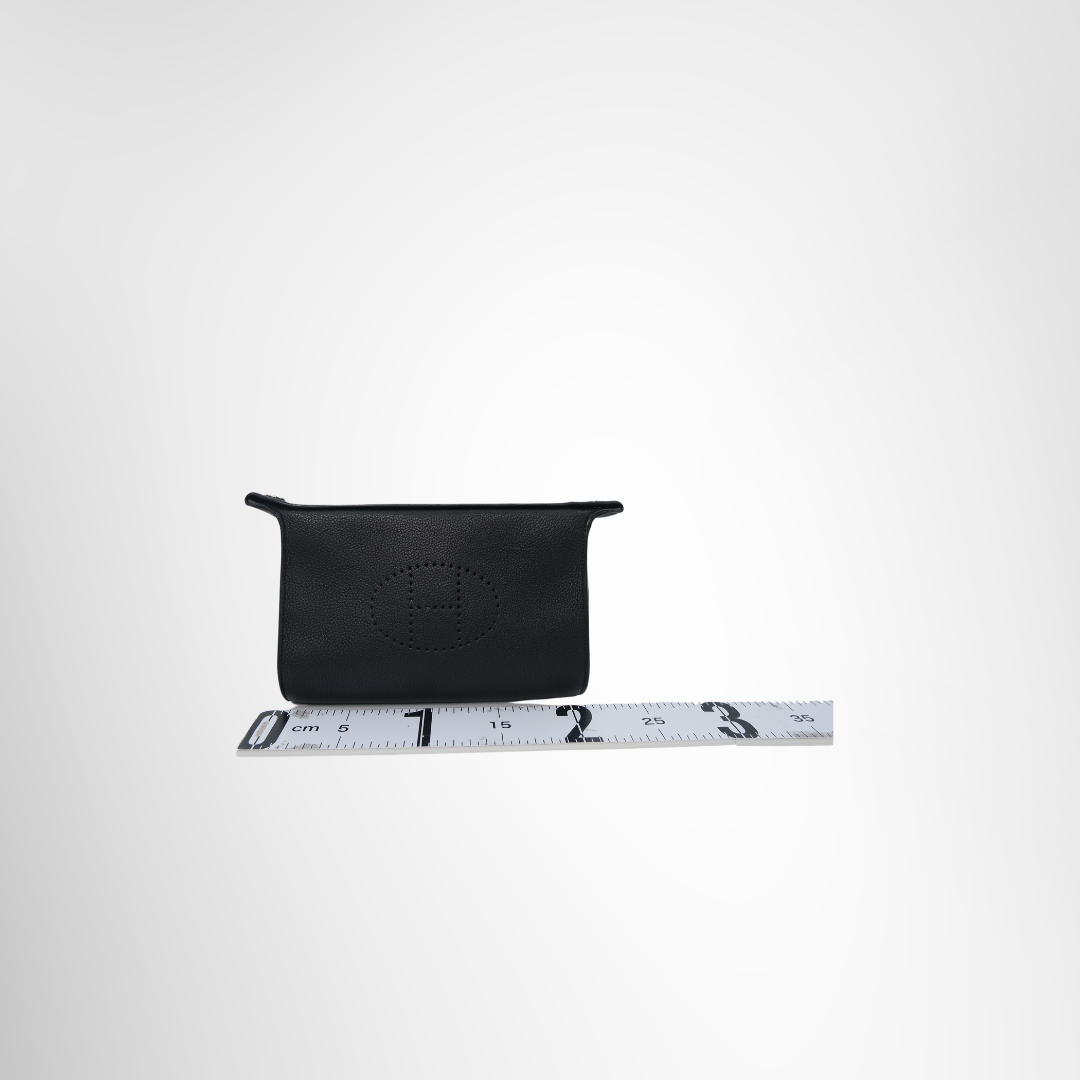 Hermes Preowned Luxury Bag Videpoches Black Front View 3