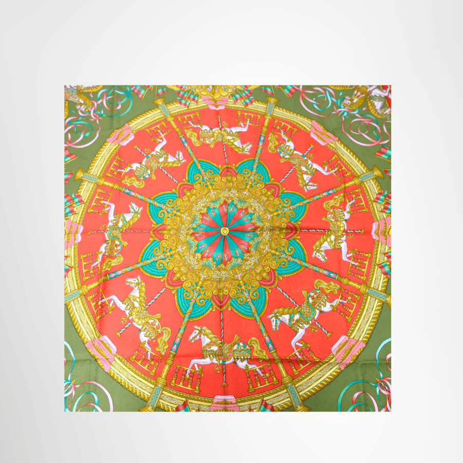 Hermès Carousel Luna Park Silk Scarf