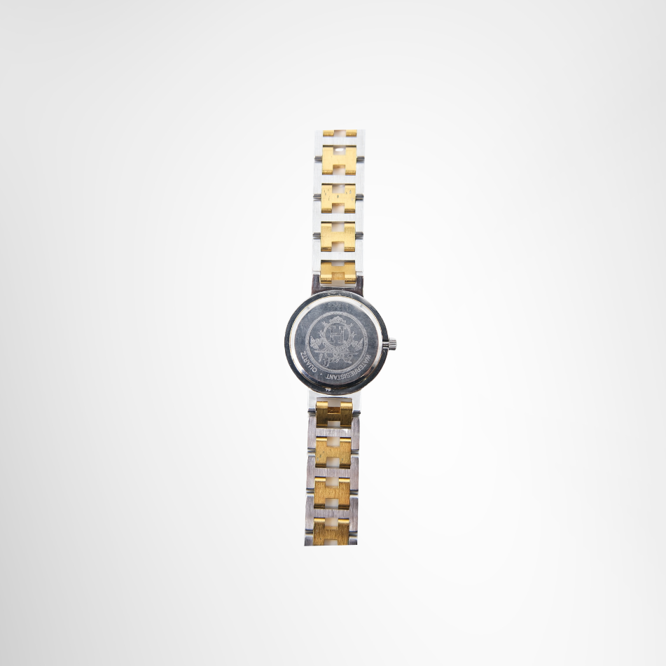 Hermès Clipper Two Tone Watch – Pre-Owned Luxury Watch – Antonio & Co – Back View 