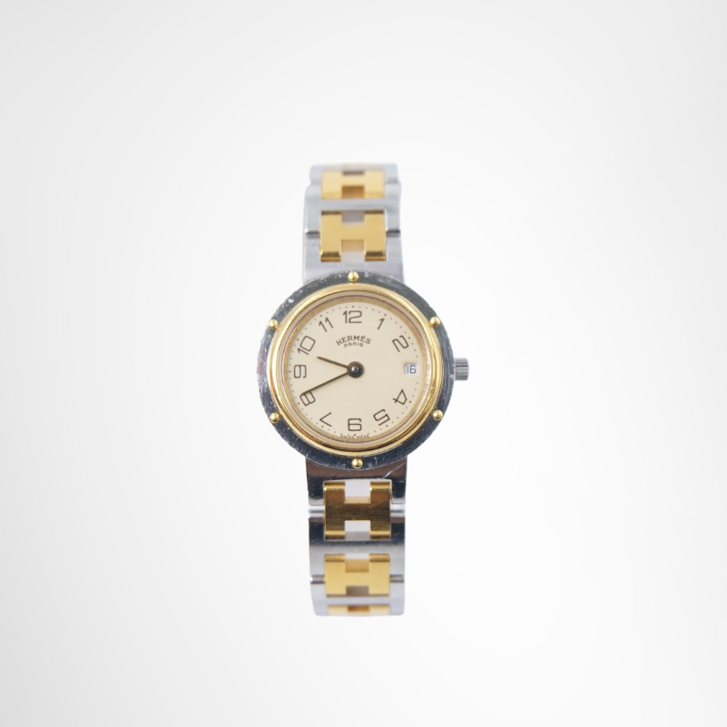 Hermès Clipper Two Tone Watch – Pre-Owned Luxury Watch – Antonio & Co – Front VIew