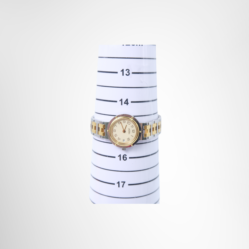 Hermès Clipper Two Tone Watch – Pre-Owned Luxury Watch – Antonio & Co – Measurement View 
