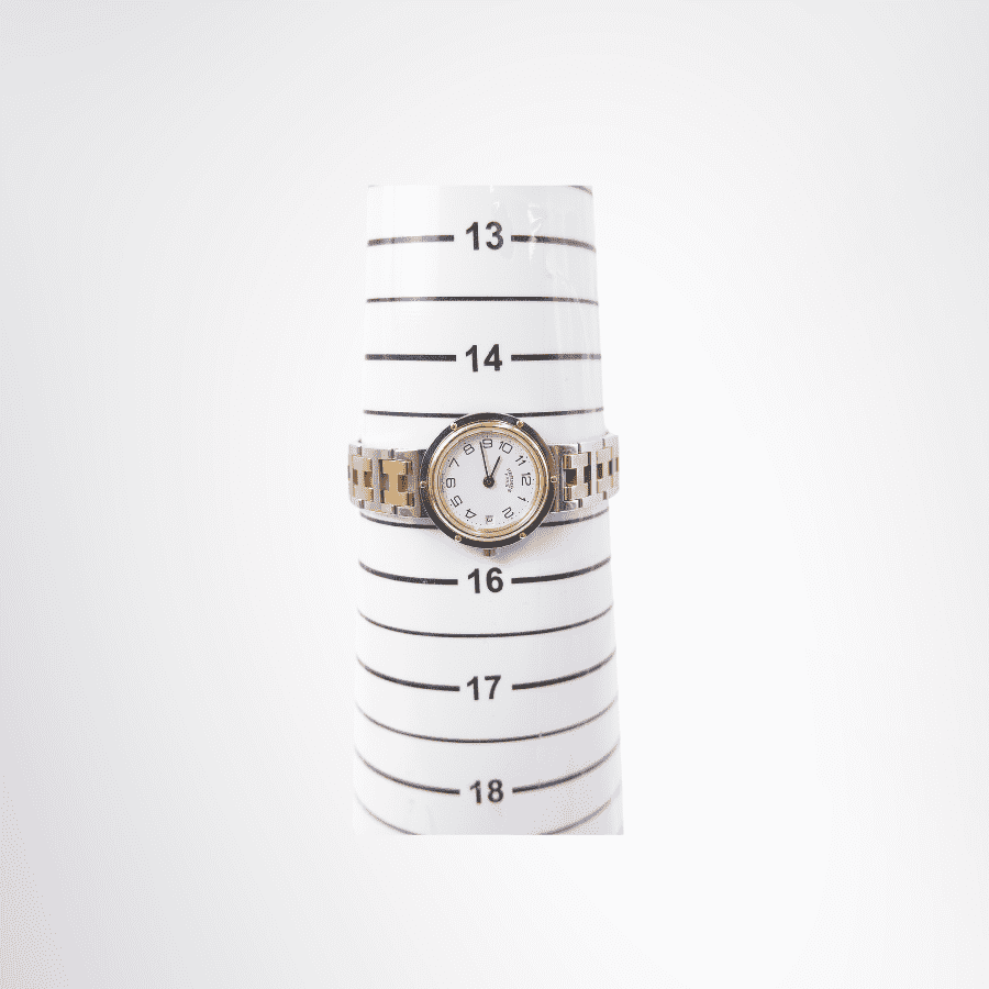 Hermès Clipper Two-Tone White Dial Watch