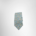 Hermes Preowned Luxury Necktie Light Blue Multicolor Front Page