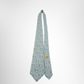 Hermes Preowned Luxury Necktie Light Blue Multicolor Front View