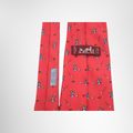 Hermes Preowned Luxury Red Necktie Close up View