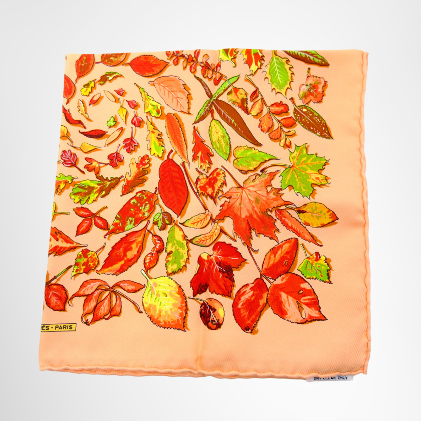 Hermes Preowned Luxury Scarf Tourbillons Silk Scarf Front View 2