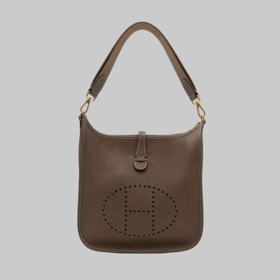 Hermès Evelyne III PM in Taurillon Clemence – Etoupe