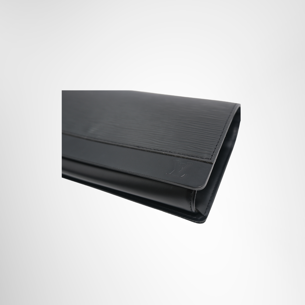 Honfleur Clutch Crafted Black Epi
