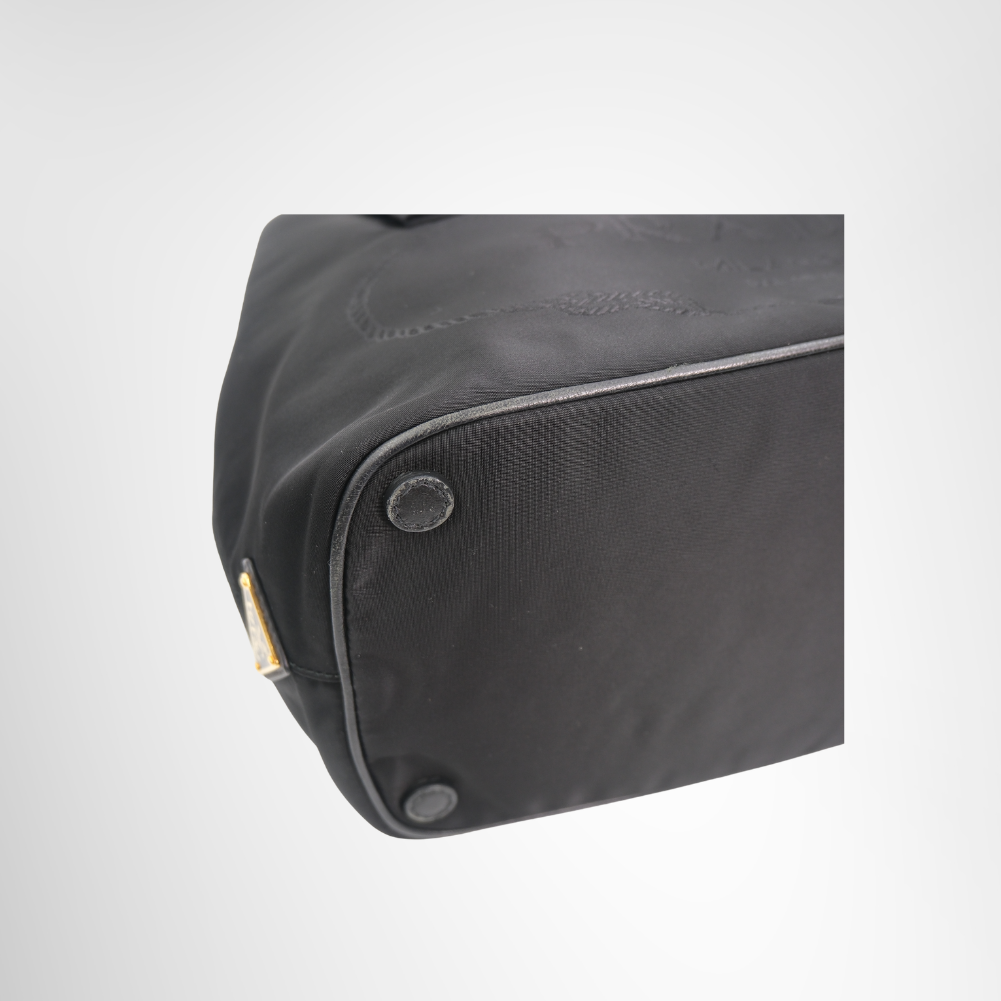 Tessuto Nylon Convertible Bow Handbag