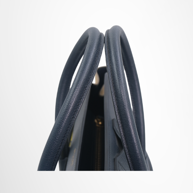 Celine Tricolor Luggage Bag – Yellow / Navy / Tan