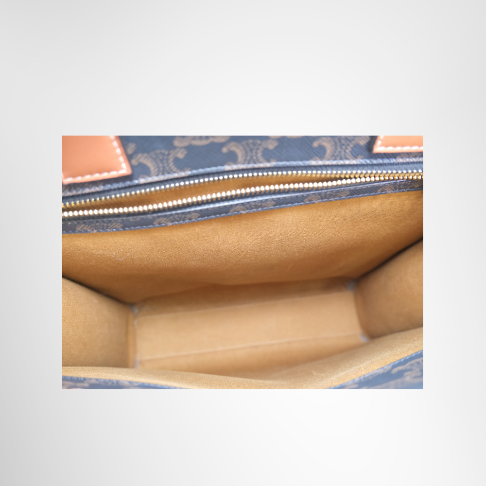 Vertical Cabas Tote Bag in Triomphe Coated Canvas