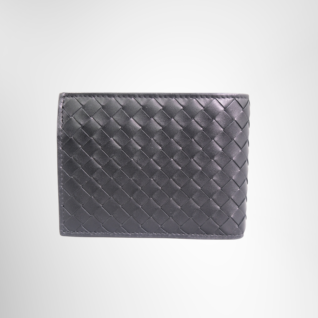 Intrecciato Bi-fold Wallet Black