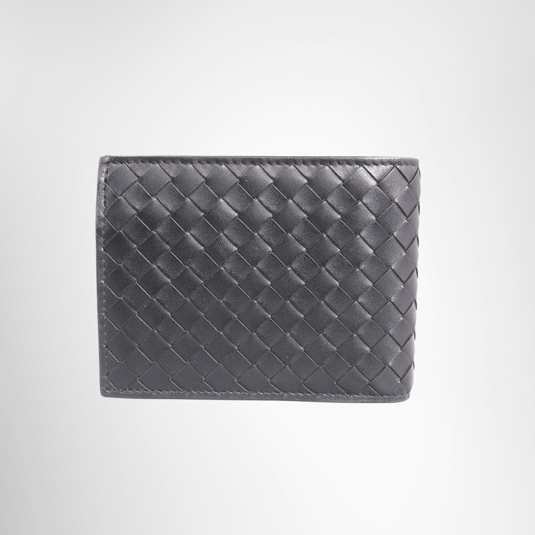 Bottega Veneta Intrecciato Bi-fold Wallet Black