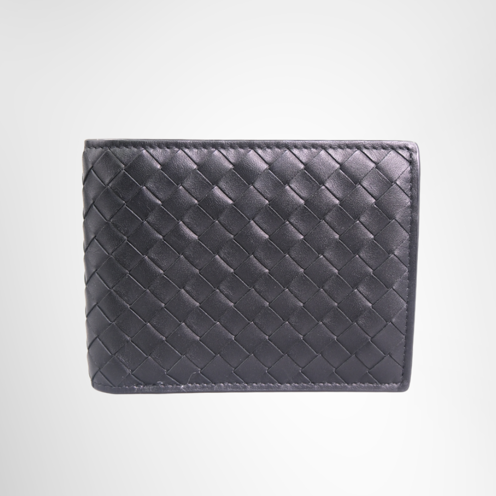 Intrecciato Bi-fold Wallet Black