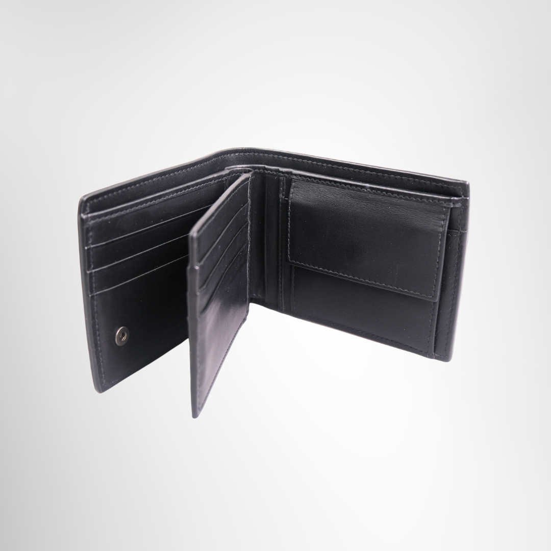 Intrecciato Bi-fold Wallet Black