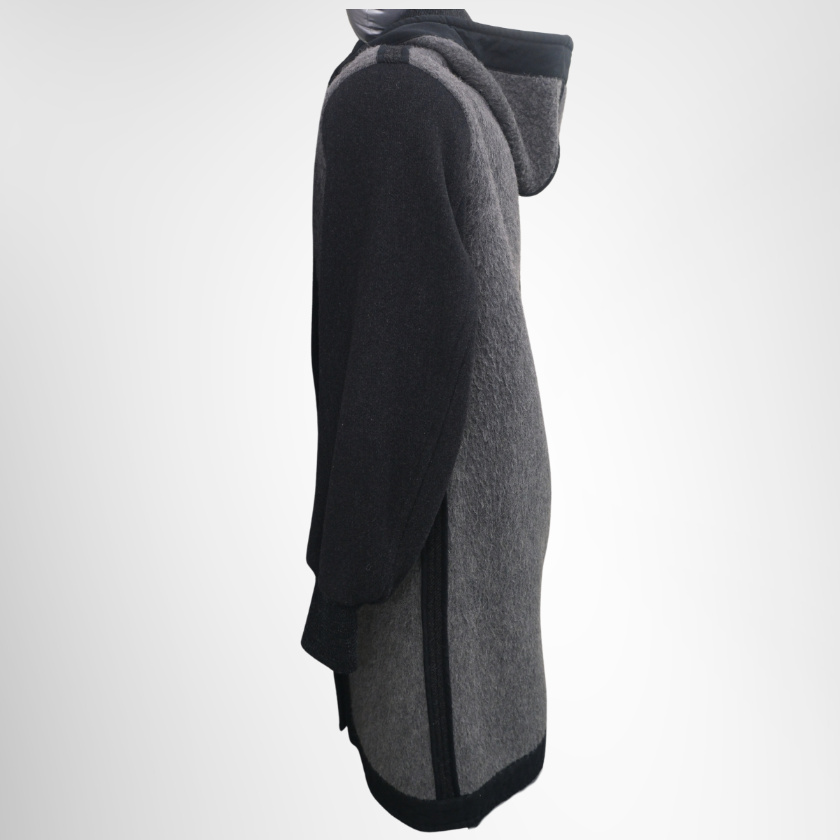 Isabel Marant Long Gray Hooded Jacket – Pre-Owned Luxury Apparel – Antonio & Co Side View 2