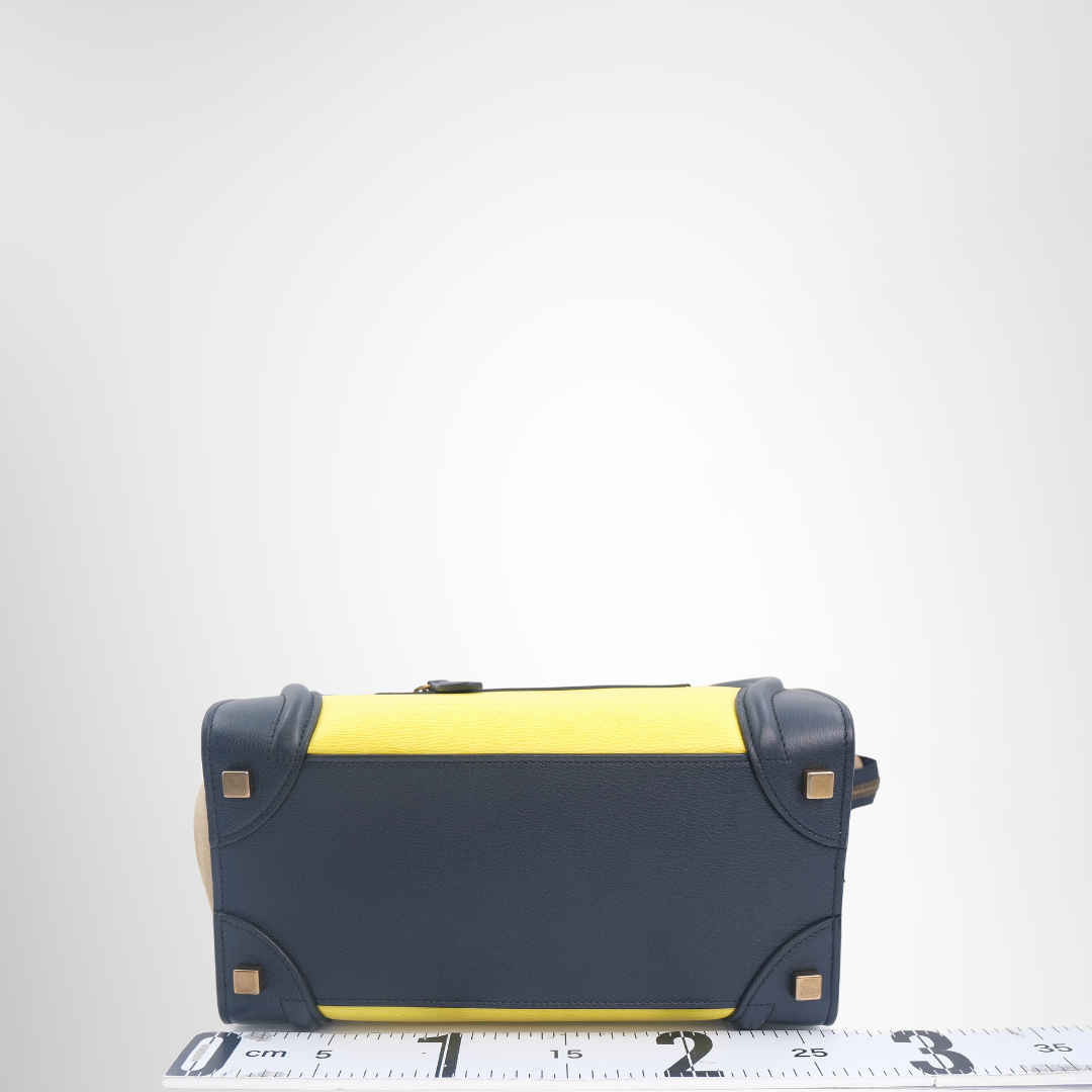 Tricolor Luggage Yellow