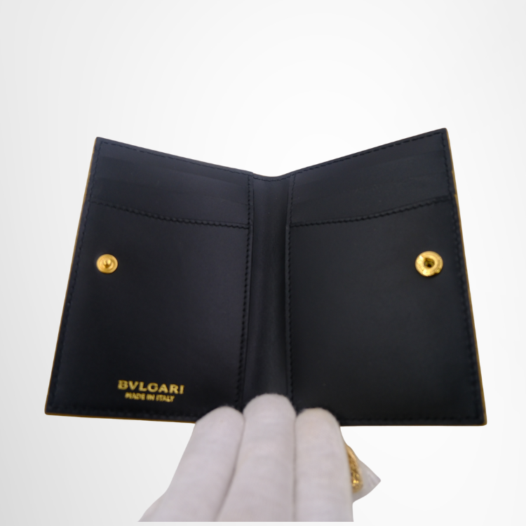 Serpenti Card Case Gold