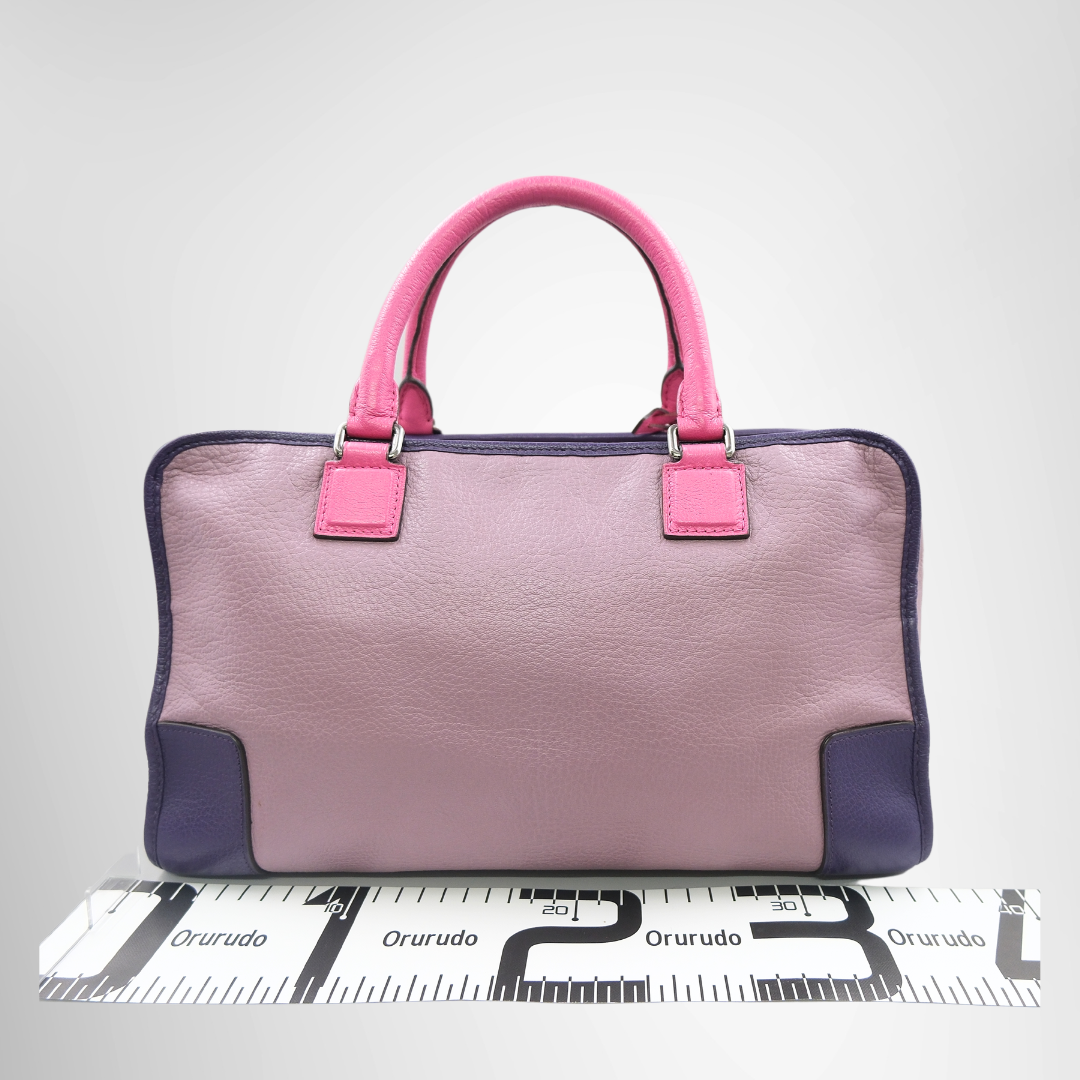 Loewe Amazona 36 Tri-Color Handbag - Pink and Purple