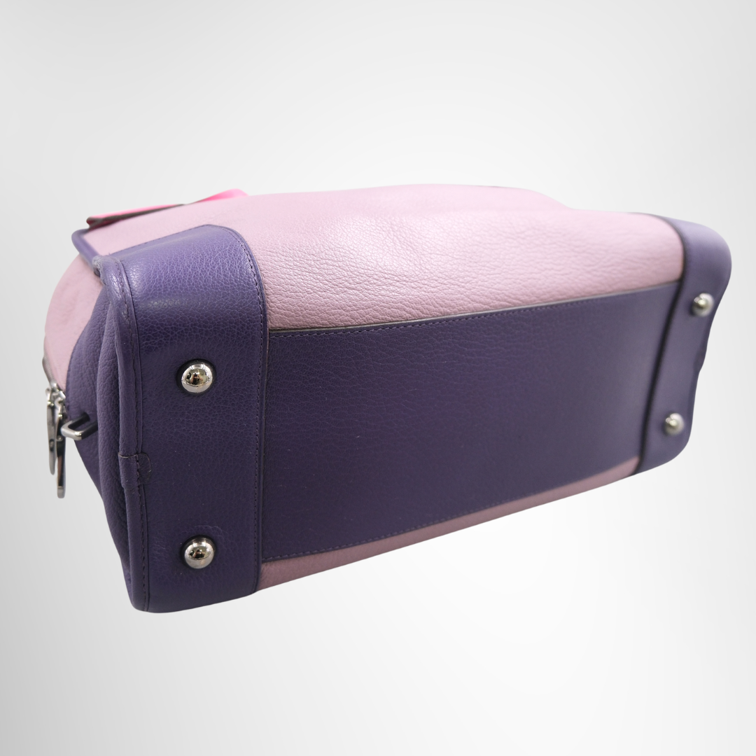 Loewe Amazona 36 Tri-Color Handbag - Pink and Purple