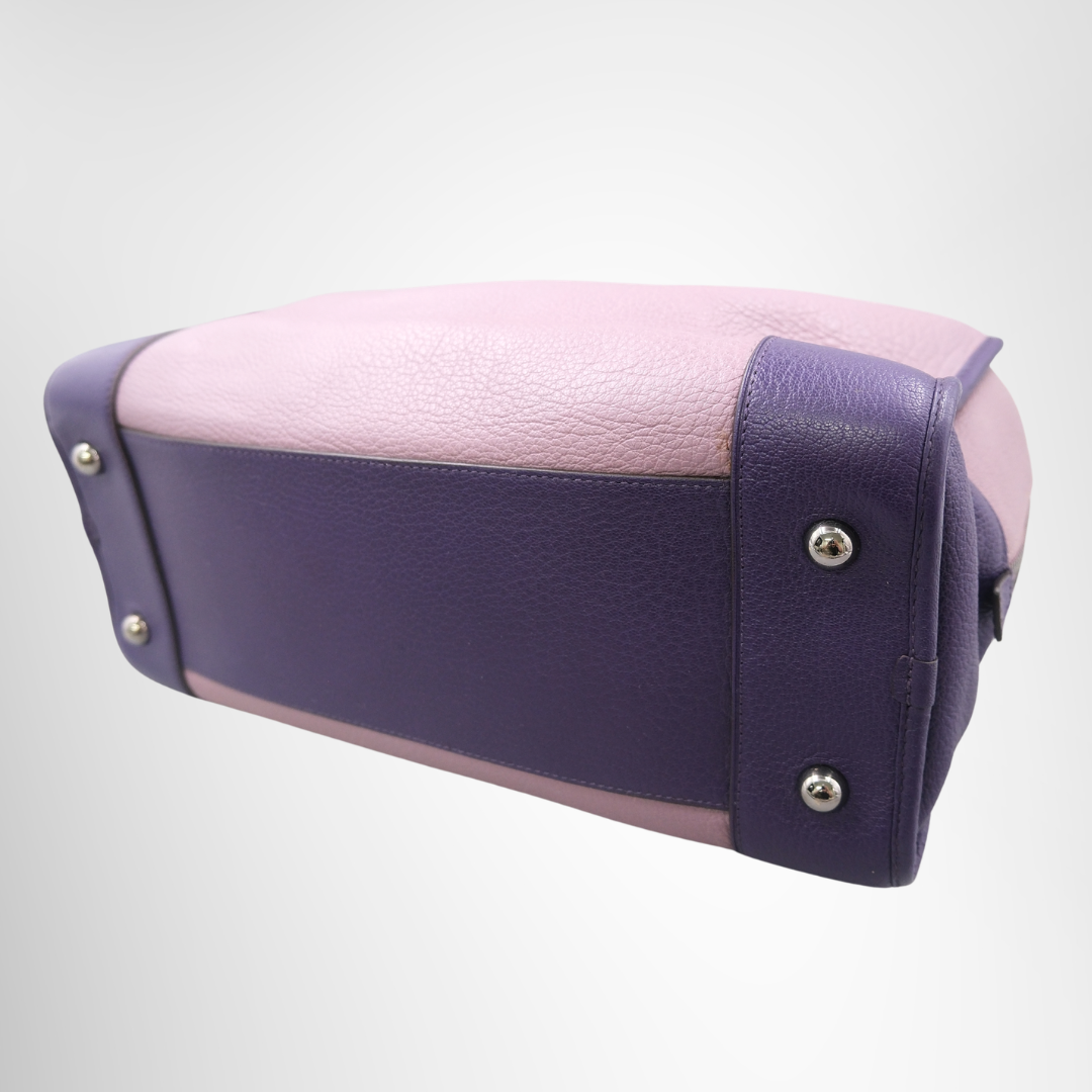 Loewe Amazona 36 Tri-Color Handbag - Pink and Purple