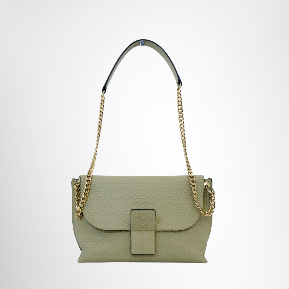 Loewe Preowned Luxury Anagram Avenue Chain Shoulder Bag Front Page - Antonio & Co.