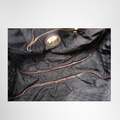 Loewe Preowned Luxury Bag Viento Hobo Bag in Dark Brown Leather Interior View