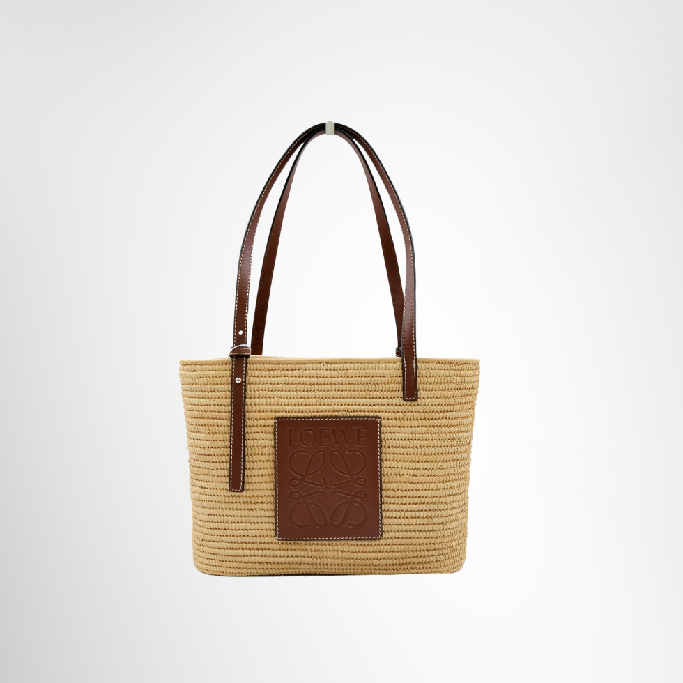 Loewe Preowned Luxury Bags Small Square Basket Bag Front View