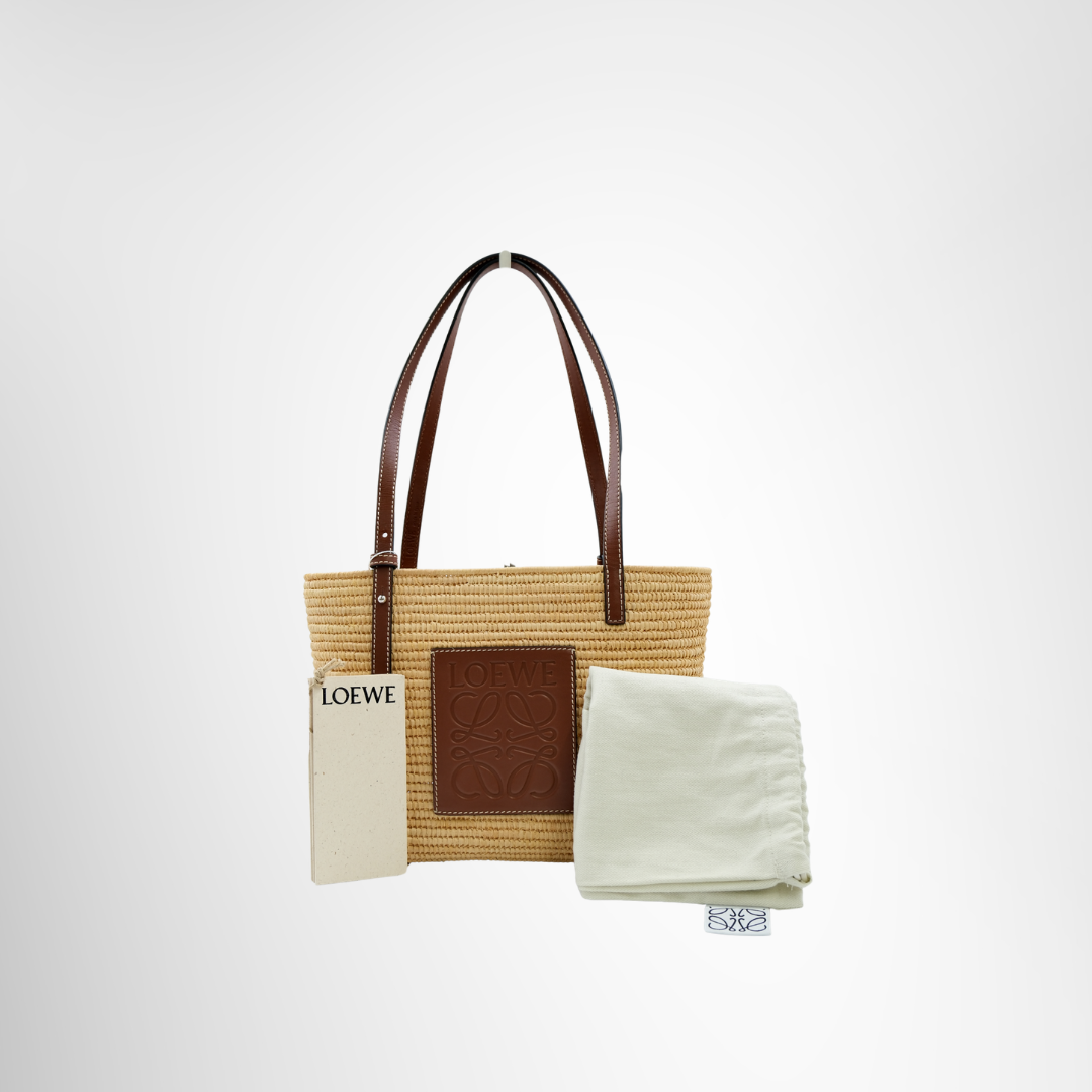 Loewe Preowned Luxury Bags Small Square Basket Bag Front View 2