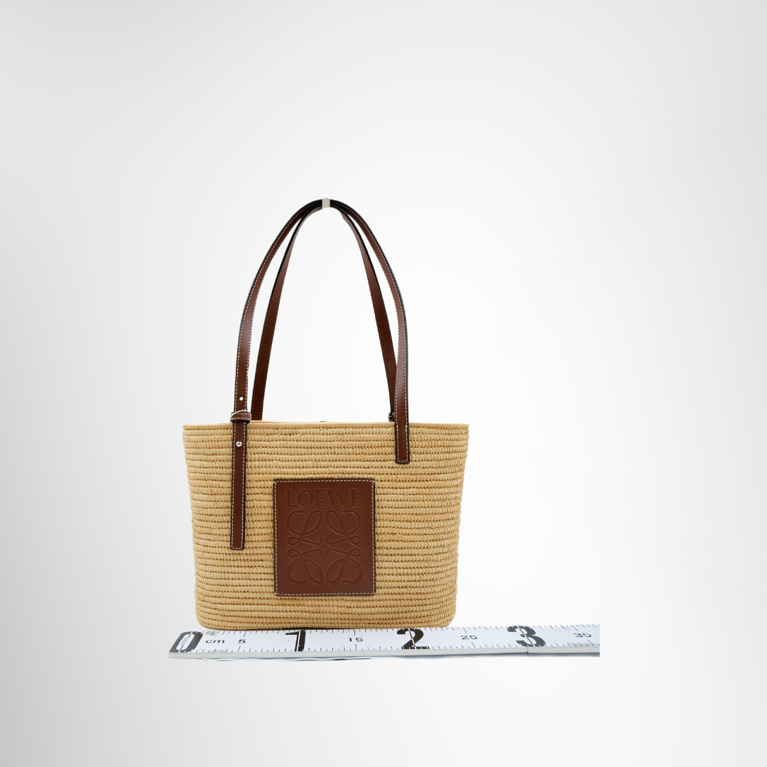 Loewe Preowned Luxury Bags Small Square Basket Bag Front View 3