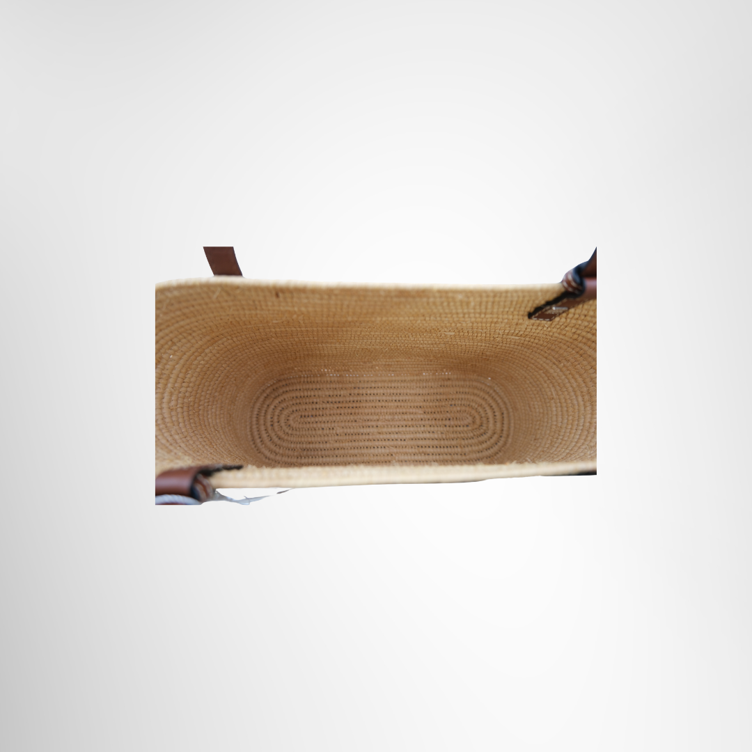 Loewe Preowned Luxury Bags Small Square Basket Bag Interior View