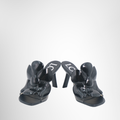 Loewe Preowned Luxury Ibiza Flower Petal Mules Front And Side View