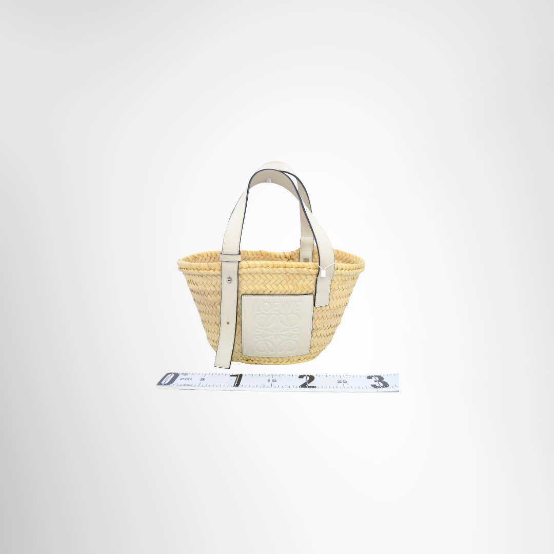 Loewe Preowned Luxury Small Anagram Basket Bag Front View - Antonio & Co.