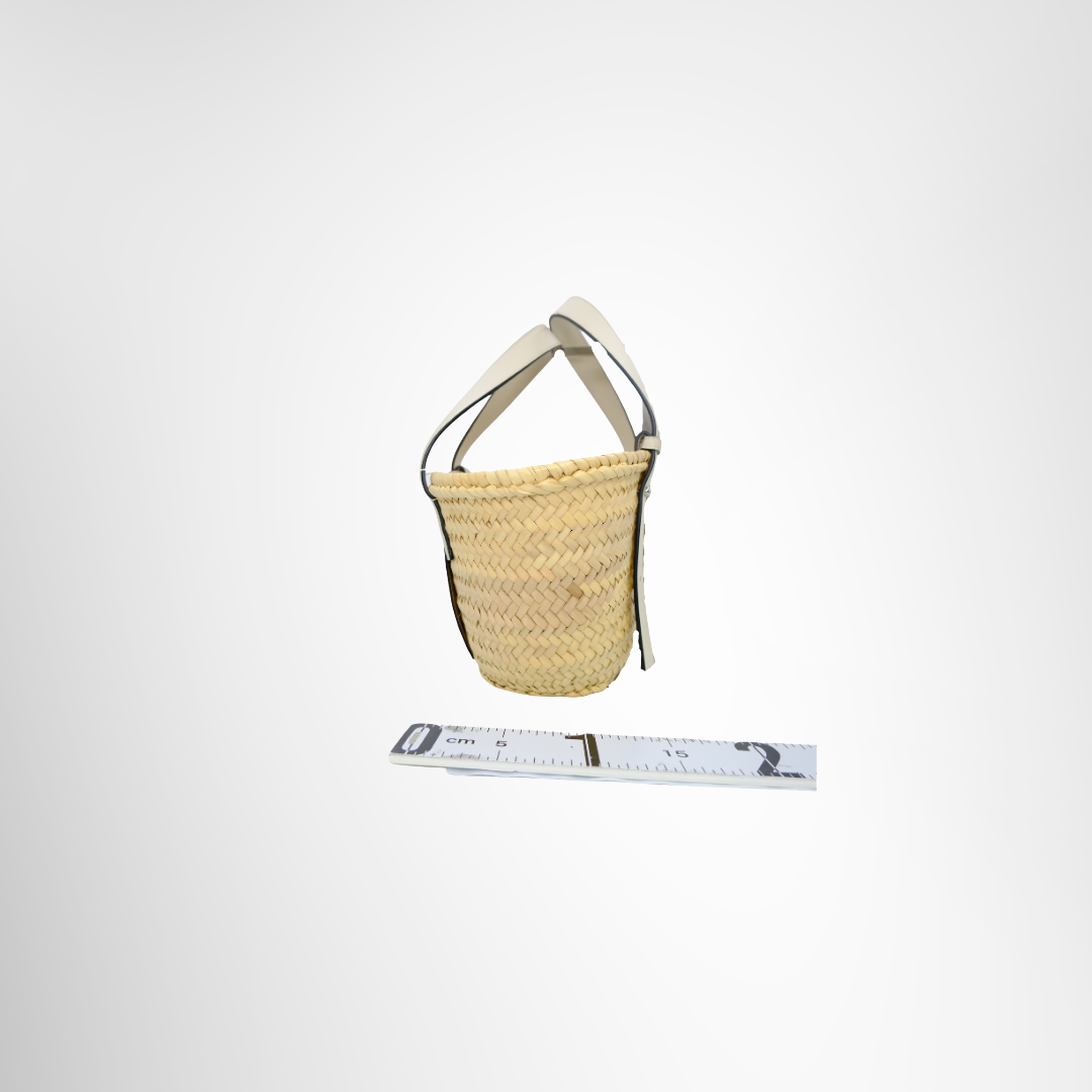 Loewe Preowned Luxury Small Anagram Basket Bag Side View - Antonio & Co.