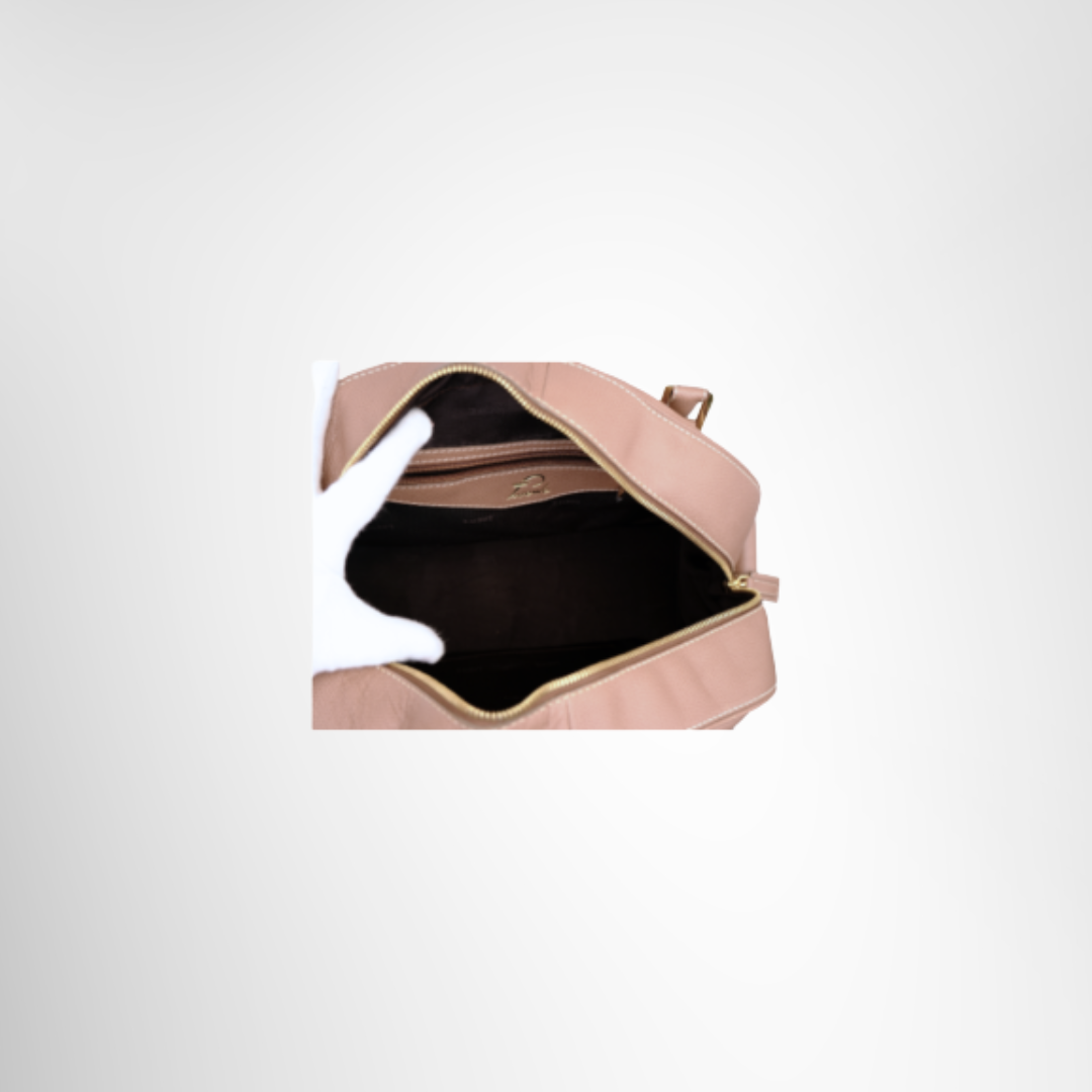 Loewe Preowned Luxury Travel Patch Hand Bag Inside View - Antonio & Co.