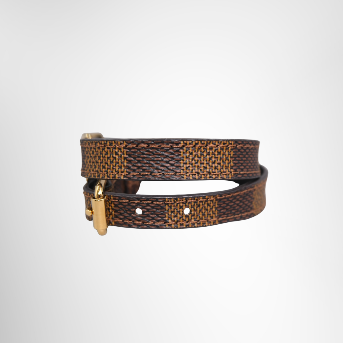 Damier Ebene Sign It Double Wrap Bracelet