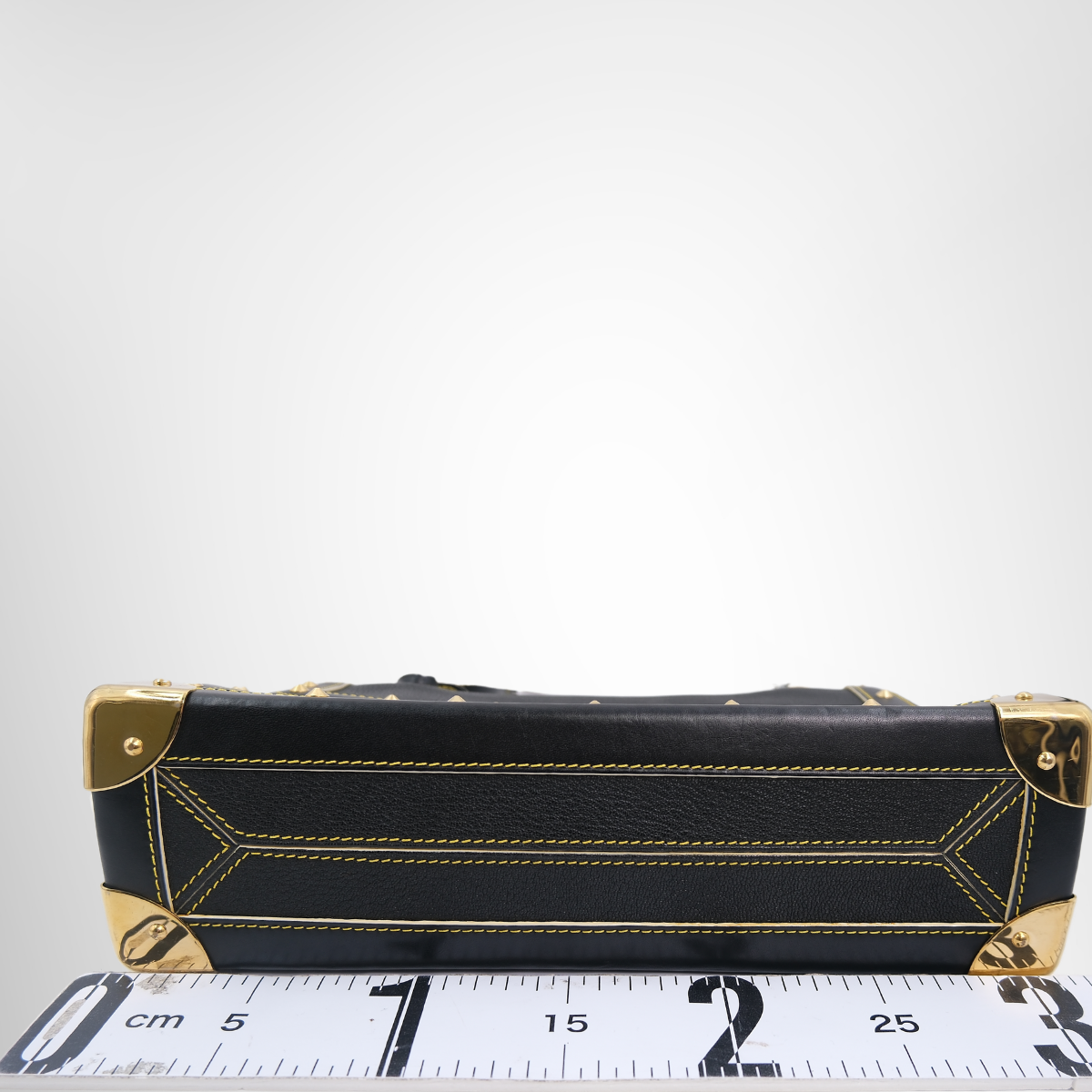 Louis Vuitton Suhali Leather Le Talentueux Bag in Black – Pre-Owned Luxury Brand Bag – Antonio & Co – Bottom View