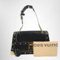 Louis Vuitton Suhali Leather Le Talentueux Bag in Black – Pre-Owned Luxury Brand Bag – Antonio & Co –Louis Vuitton Suhali Leather Le Talentueux Bag in Black – Pre-Owned Luxury Brand Bag – Antonio & Co – Front Page with Accessory