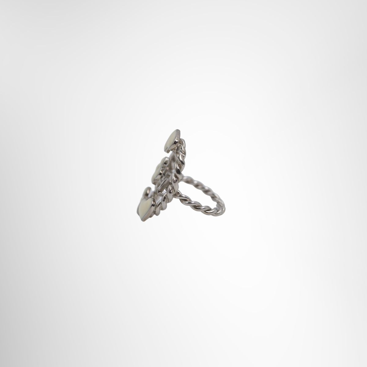 Louis Vuitton Enamel Sweet Monogram Cocktail Ring – Pre-Owned Luxury Brand Jewelry – Antonio & Co SIde View