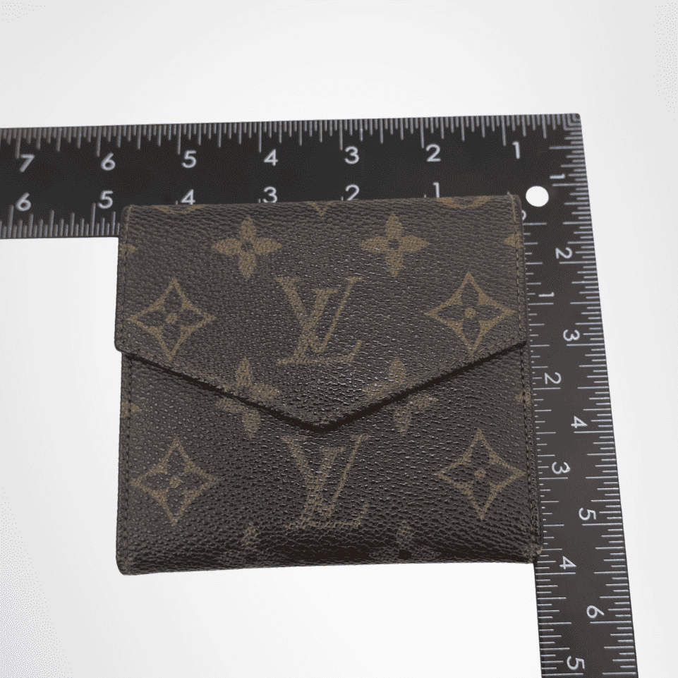 Louis Vuitton Bi-Fold W-Hook Wallet – Pre-Owned Luxury Brand Wallet – Antonio & Co – Measurement View 