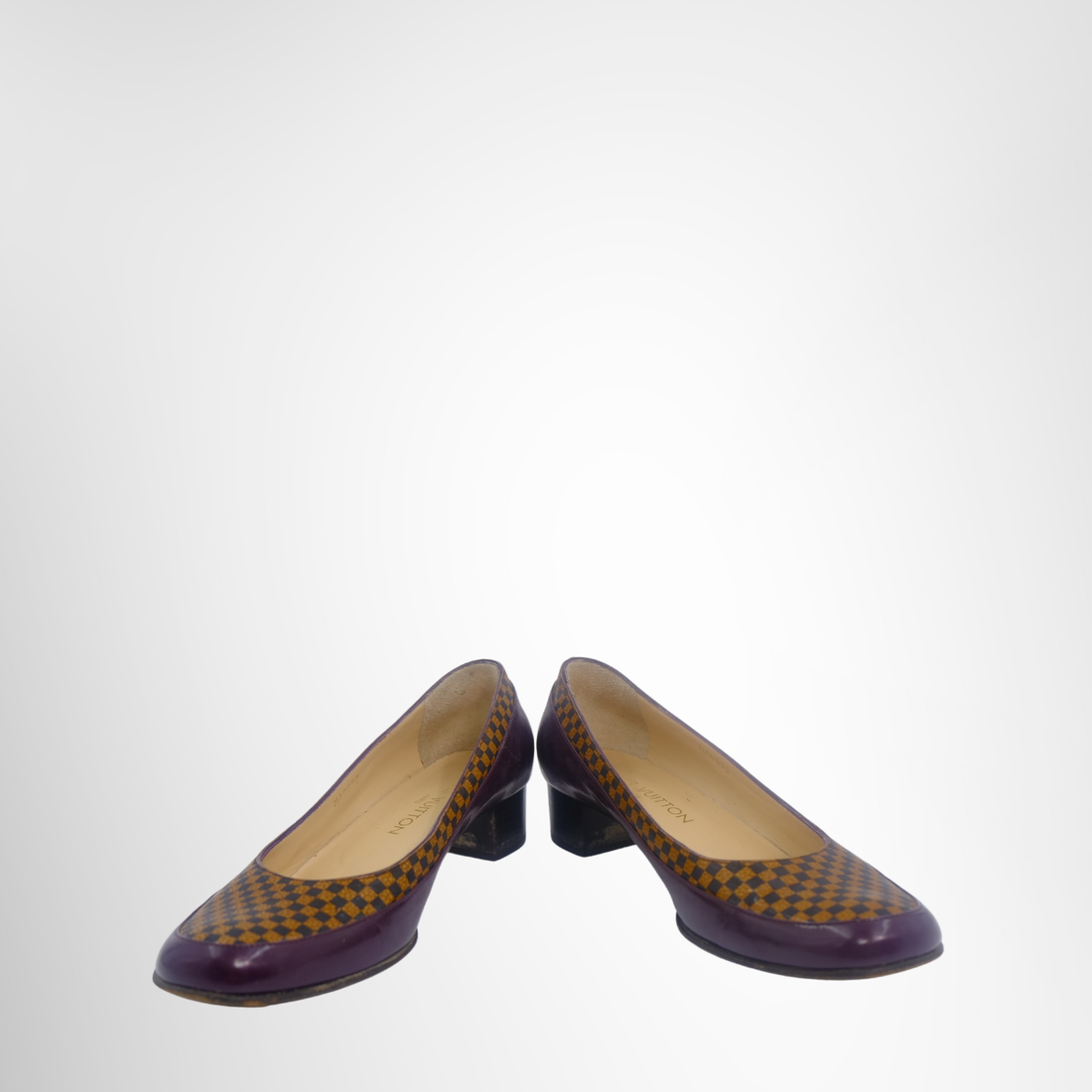 Damier Leather Pumps