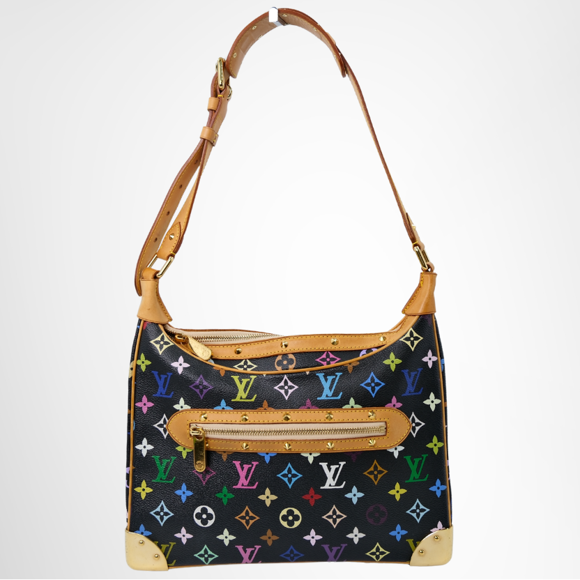 Louis Vuitton Black Monogram Multicolore Boulogne Bag – Pre-Owned Luxury Brand Bags – Antonio & Co Front Page