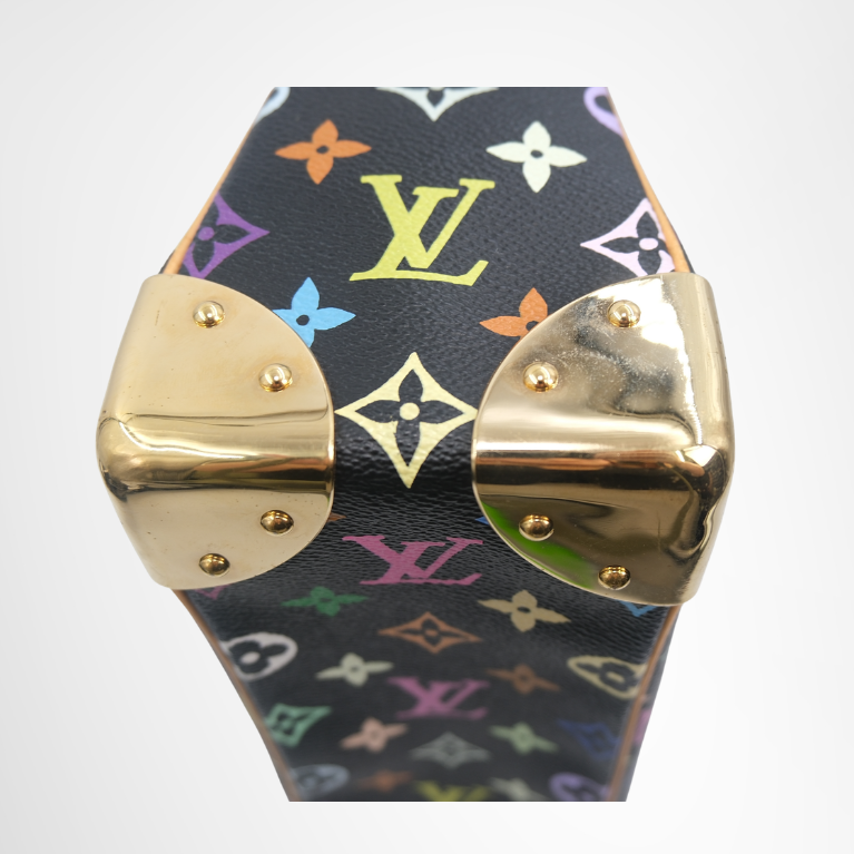 Louis Vuitton Black Monogram Multicolore Boulogne Bag – Pre-Owned Luxury Brand Bags – Antonio & Co Left Corner