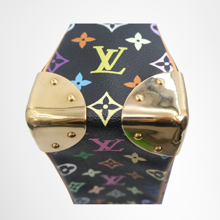 Louis Vuitton Black Monogram Multicolore Boulogne Bag – Pre-Owned Luxury Brand Bags – Antonio & Co Right Corner