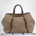 Louis Vuitton Preowned Luxury BN1841 Logo Jacquard 2-Way Tote Bag Front View - Antonio & Co.