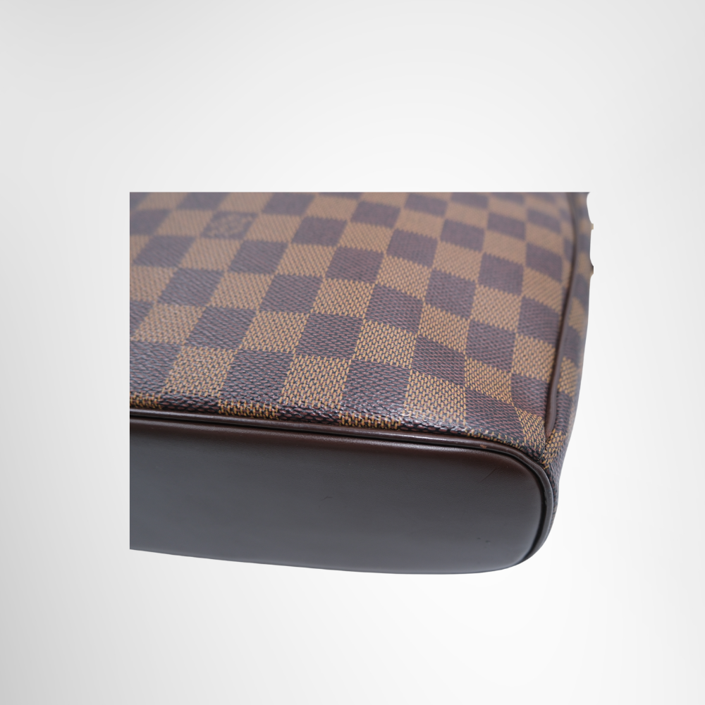 Louis Vuitton Preowned Luxury Bag Damier Ebene Ipanema GM Shoulder Bag Bottom View 2