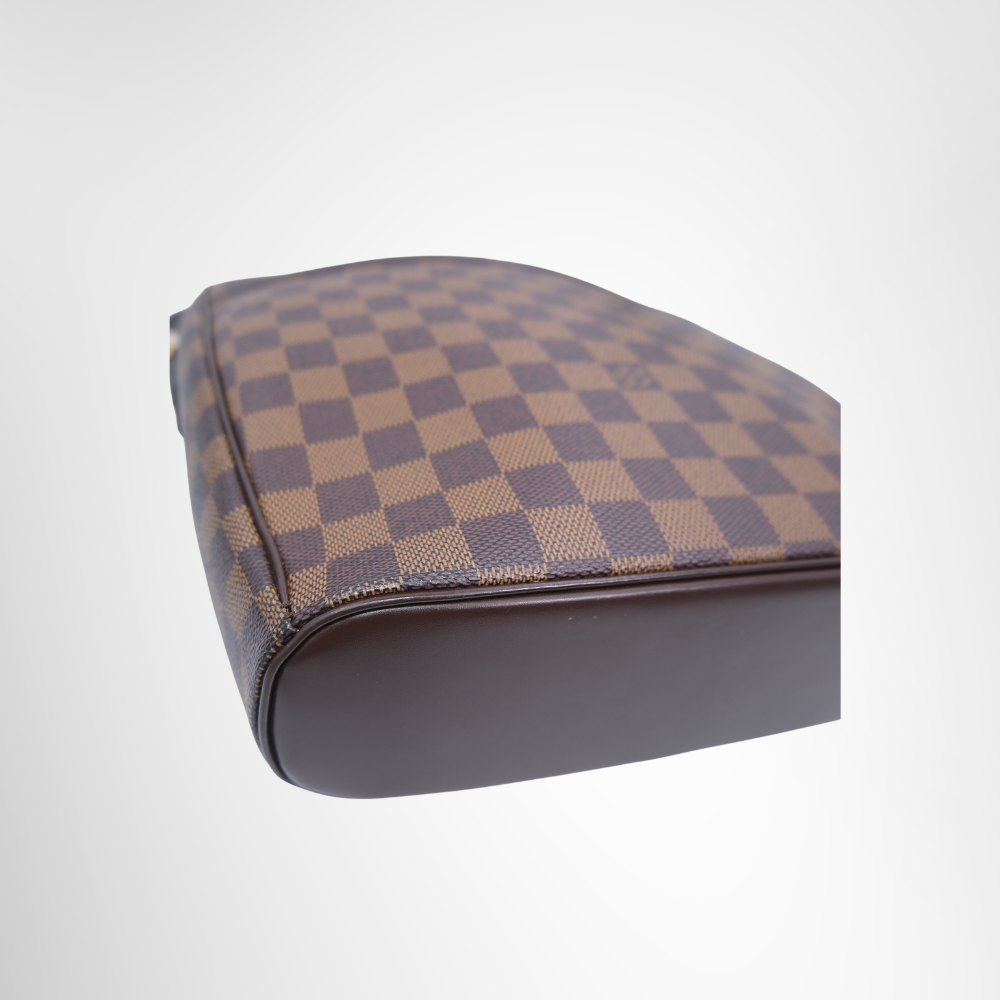 Louis Vuitton Preowned Luxury Bag Damier Ebene Ipanema GM Shoulder Bag Bottom View 3