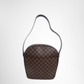 Louis Vuitton Preowned Luxury Bag Damier Ebene Ipanema GM Shoulder Bag Front View