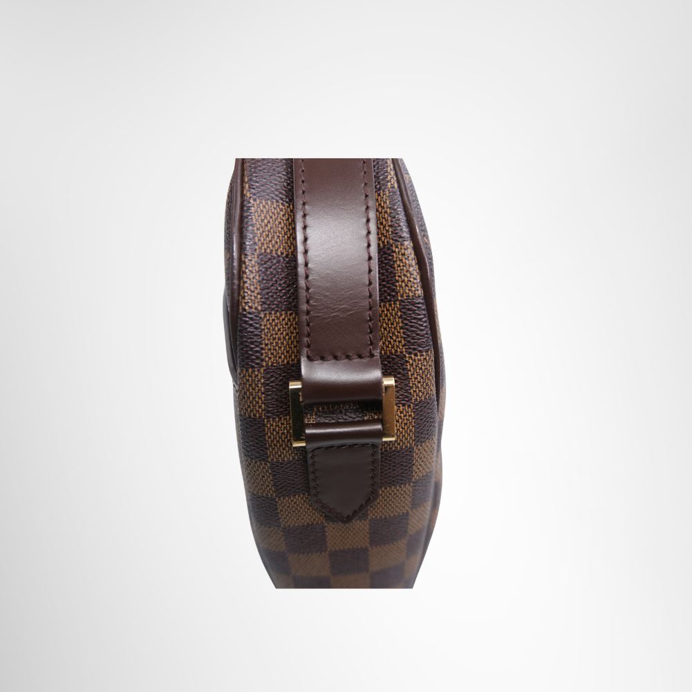 Louis Vuitton Preowned Luxury Bag Damier Ebene Ipanema GM Shoulder Bag Side View 2