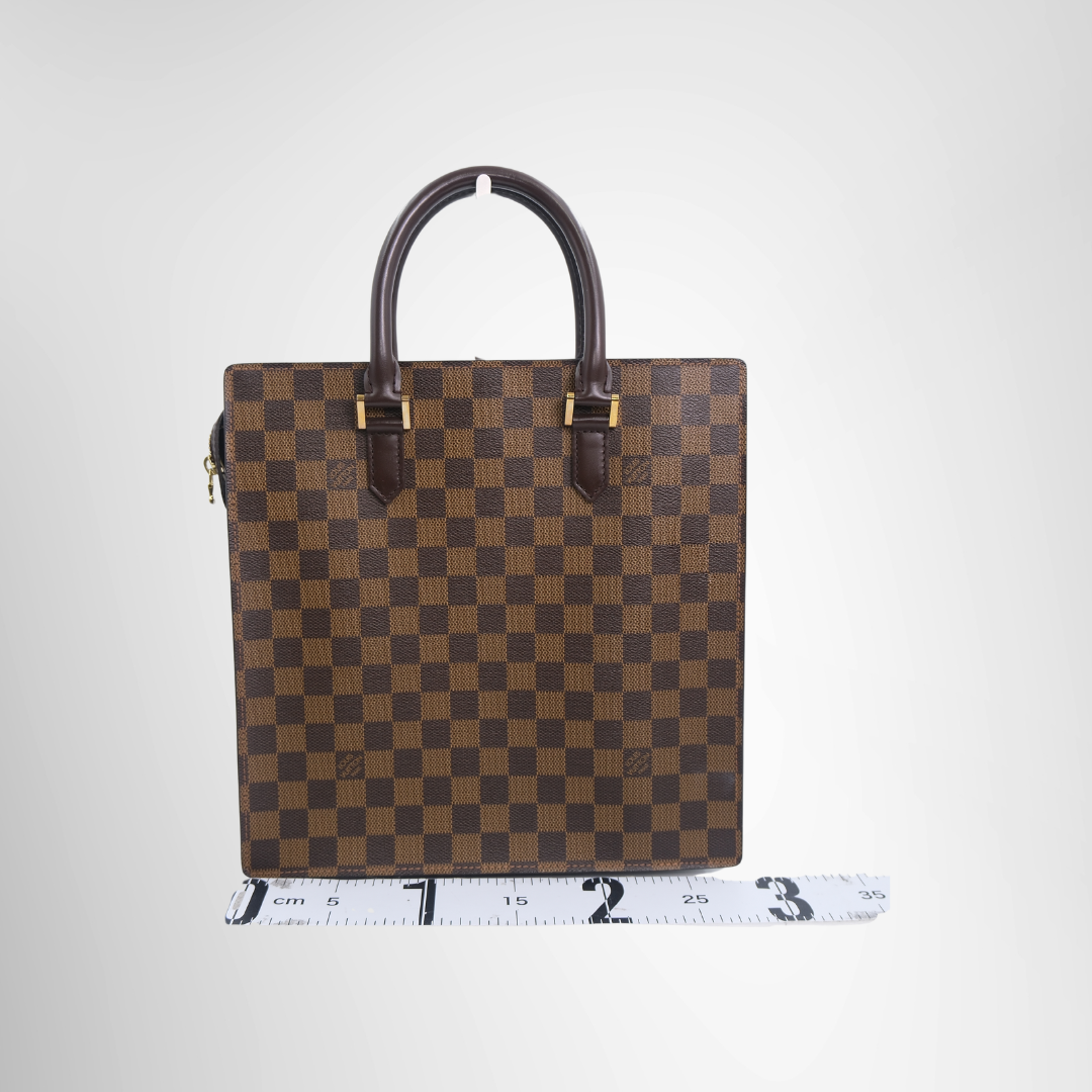 Louis Vuitton Preowned Luxury Bag Damier Ebene Venice PM Tote Bag Back View